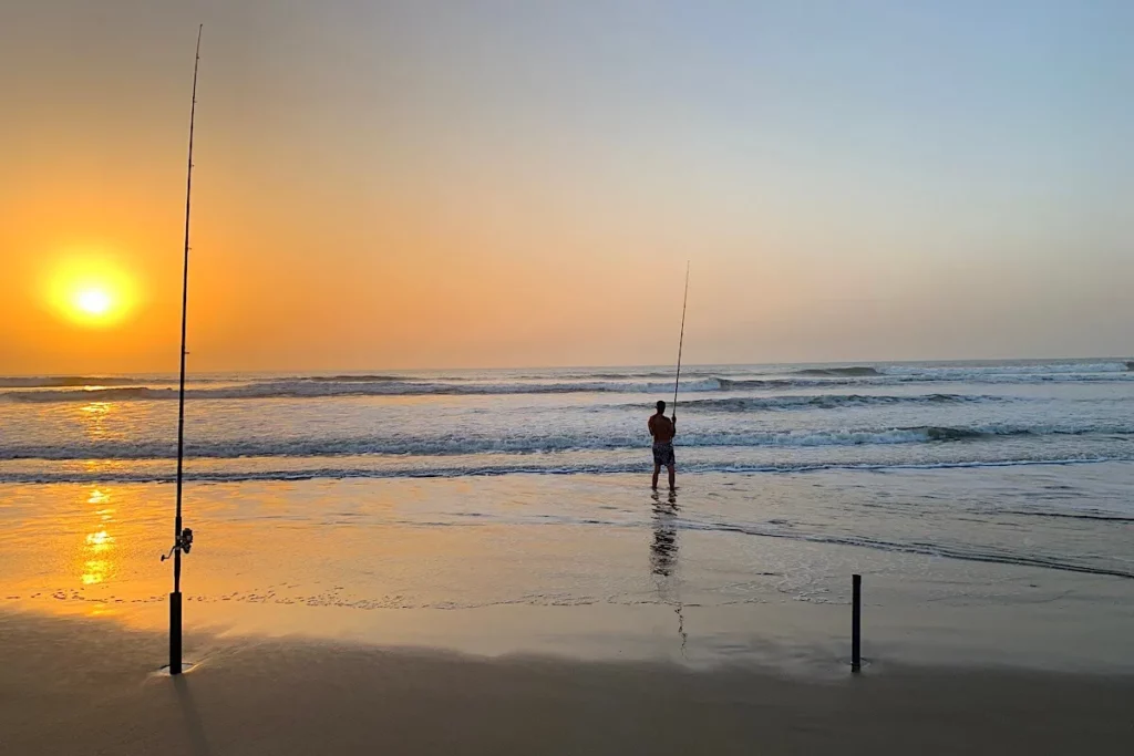Pêche sur la plage
