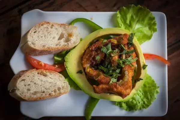 Calamari and avocado